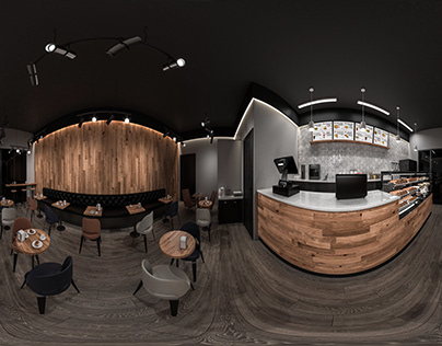 360° panorama render of cafe "Cuppa"