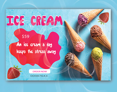 ice cream flyer