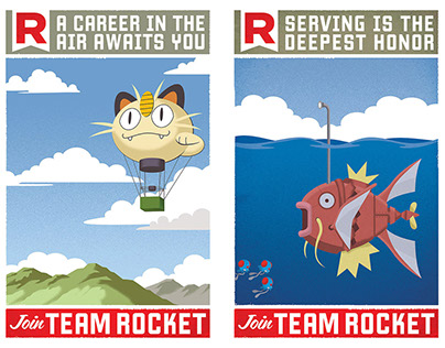 Team Rocket Recruitment posters