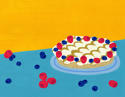 Scoop Magazine - Caramel Cheesecake Illustration
