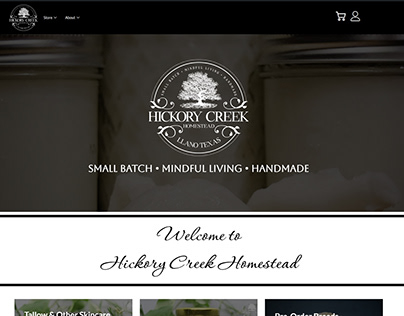 Hickory Creek Homestead Logo, Website and Photography