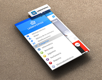 Diseño interface & branding App León Ofertas