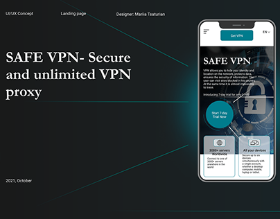 SAFE VPN - landing page