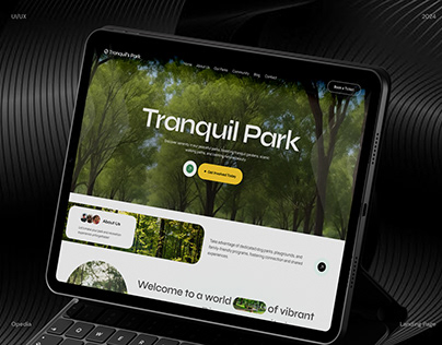 Recreation Center & Park Landing Page UI Design