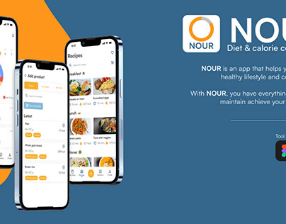 NOUR - Diet & Calorie counter app (UX/UI Design)