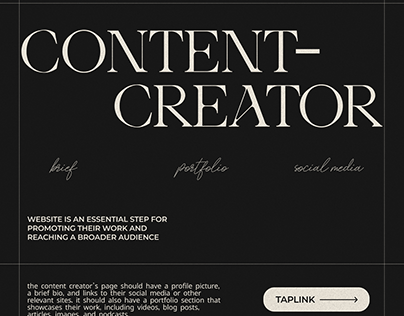 Landing page for content creator | Таплинк