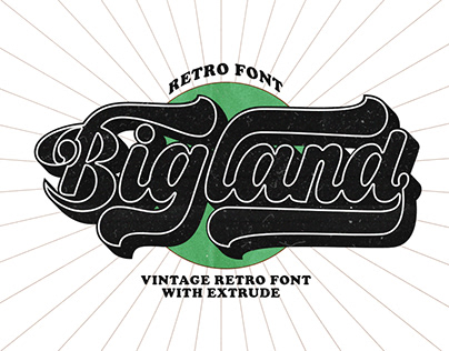 Vintage Retro Font - Bigland