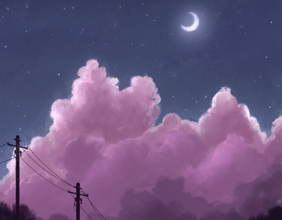 Clouds at night 💜
