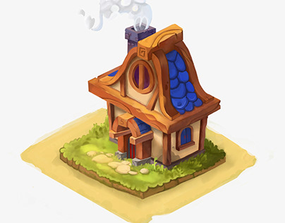 2d Farm House prop for game