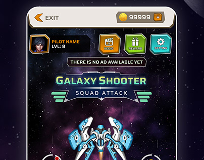 Galaxy Shooter Game UI (New Concept)