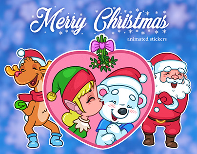 Animated stickers : Merry Christmas 2021