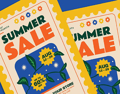 Retro Summer Sale Flyer