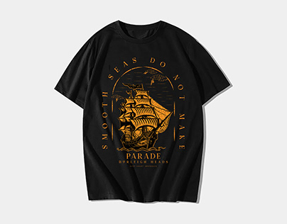 Pirate Ship T-Shirt Design, sailors print shirt design