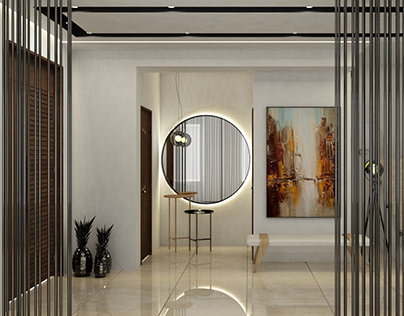 Apartment Corridor Contemporary Style - Freelance/ UAE