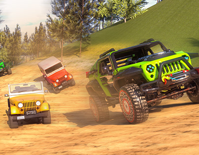 Project thumbnail - 4x4 jeep racing renders