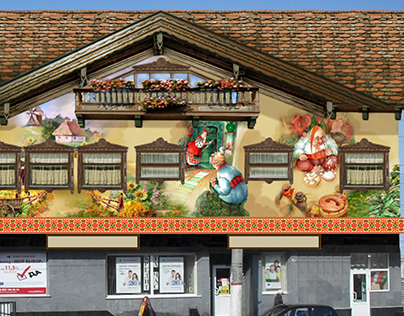 Дизайн фасада ресторана "Диканька"