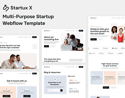 Startux X - Modern Startup Webflow Template