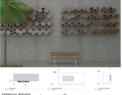 Artificial Beehive Wall: Digital Design