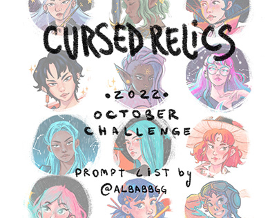 Cursed Relics October Illustrations