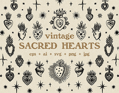 Vintage Sacred Hearts Bundle