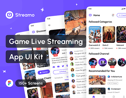 Streamo - Game Live Streaming App UI Kit