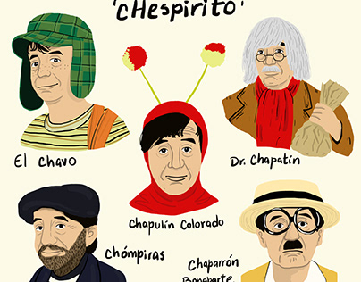 Mexican comedian Chespirito's characters