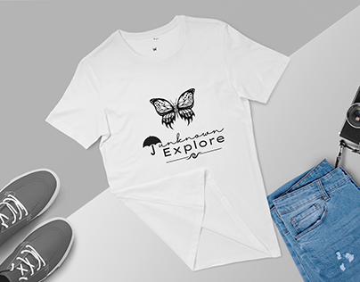 Men Butterfly Print T - Shirt