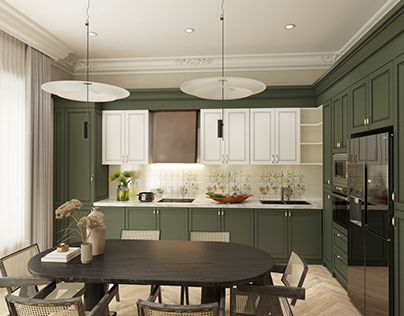 Kitchen-livingroom interior design