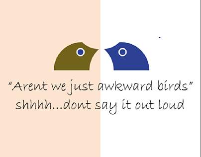 Just awkward birds on a valentine
