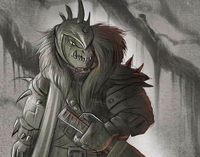Orc warrior character sketch