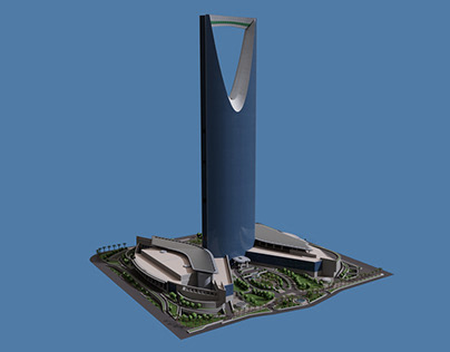 Kingdom Centre Riyadh skyscraper 3D model