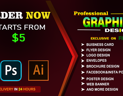 i will do any kinds of graphic design in 24 hour