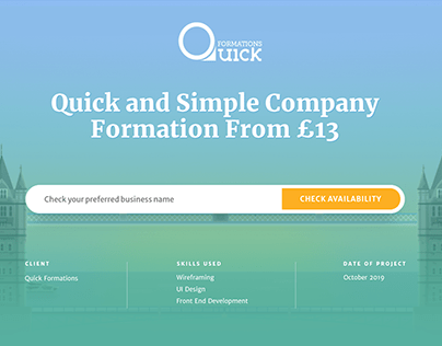 Website redesign - Quick Formations