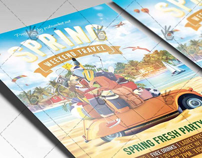 Spring Weekend Travel – Premium Flyer PSD Template