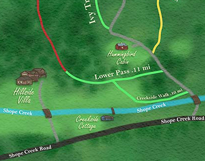 Watercolor Trail Map
