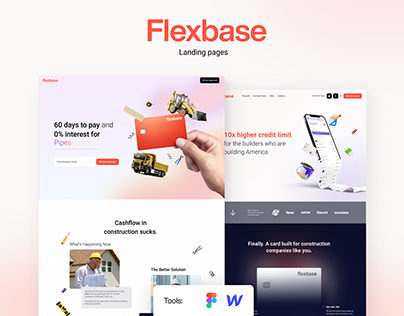 Project thumbnail - Flexbase: Fintech landing pages