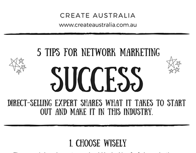 Create Australia - 5 Tips for Network Marketing Success