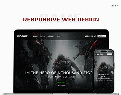 War of Death - Responsive game website