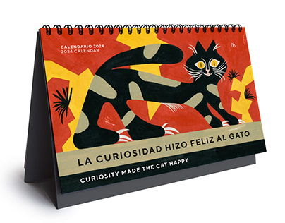 2024 Calendar - Curiosity Made the Cat Happy