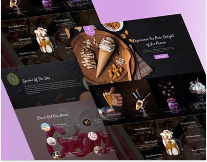 Ice Cream Shop Web Template Design