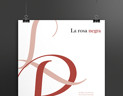 Typographic Poster - La rosa negra