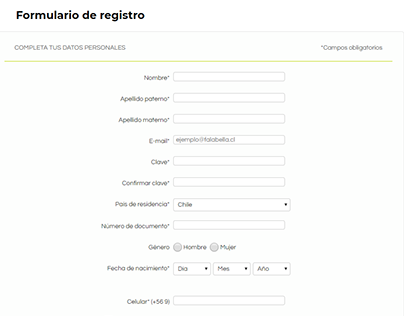 Mejoras de usabilidad formulario registro