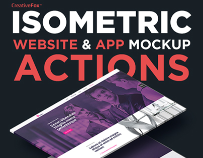 Isometric Website & App Mockup Actions