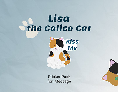 Lisa the Calico Cat Stickers