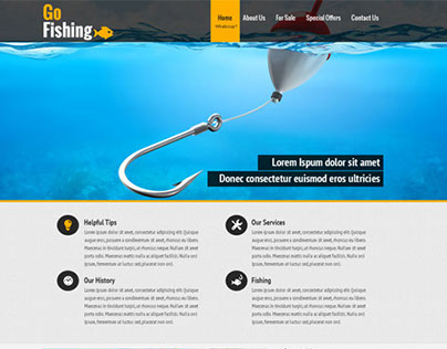 Fishing WordPress theme