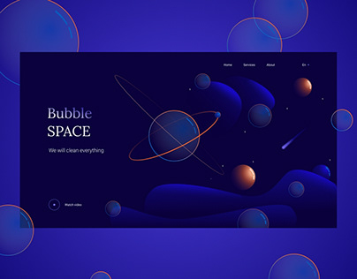 Bubble - semi flat webdesign