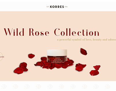 Korres Wild Rose website design