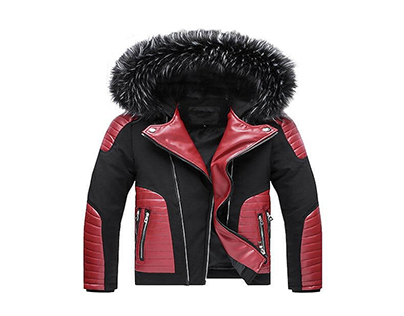 "Sabertooth" Faux Fur Winter Biker Jacket