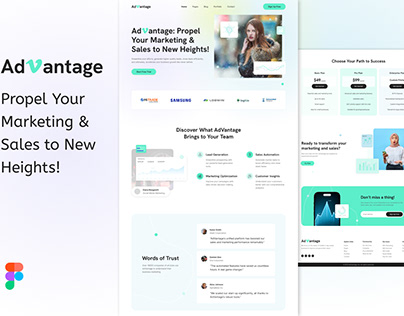 Sales and marketing landing page figma template