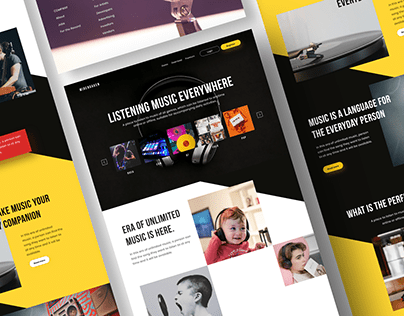 Mirengaken - UI Design Music Everywhere Landing Page